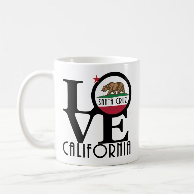 KÄRLEK Santa Cruz California 11oz Kaffemugg (Vänster)