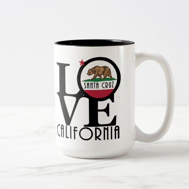 KÄRLEK Santa Cruz California 15oz Två-Tonad Mugg (Höger)