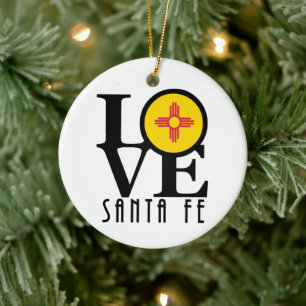 KÄRLEK Santa Fe Julgransprydnad Keramik