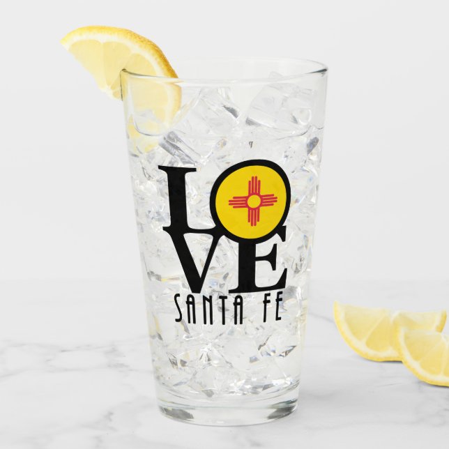 KÄRLEK Santa Fe New mexico Glaskopp (Framsida Ice)
