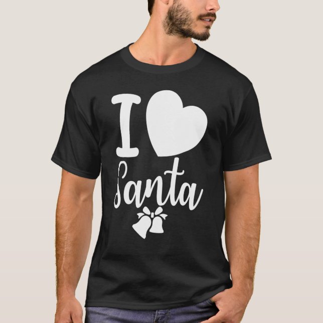 Kärlek Santa Julafton Days som säger Slogan citera T Shirt (Framsida)