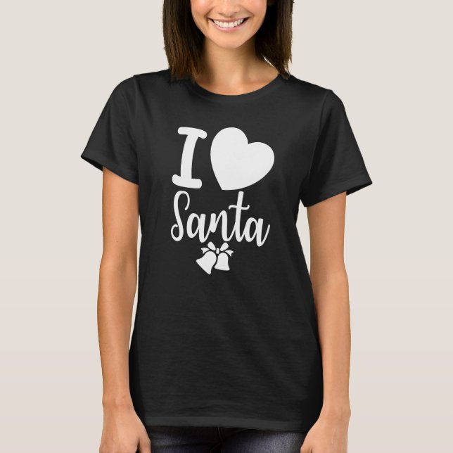 Kärlek Santa Julafton Days som säger Slogan citera T Shirt (Framsida)