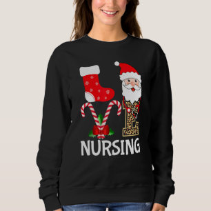 Kärlek Santa Nursing Stethoscope Leopard jul R T Shirt