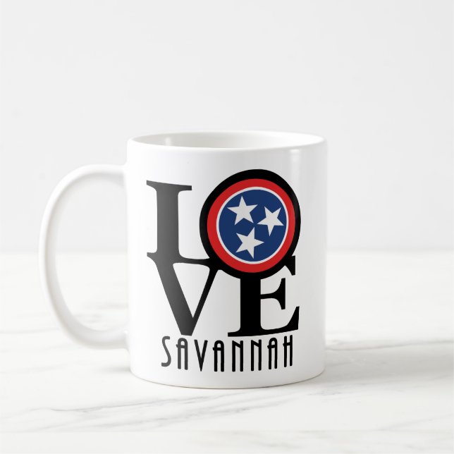 KÄRLEK Savannah Tennessee 11oz Kaffemugg (Vänster)