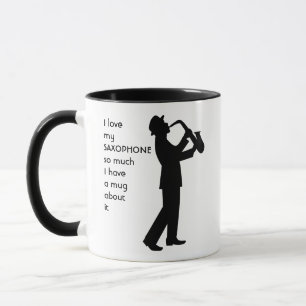 Kärlek SAXOPHONE så mycket att jag så mycket citer Mugg