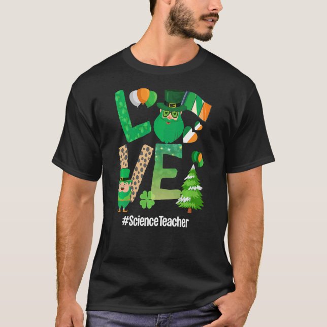 Kärlek Science Teacher Cute Science Teacher Coola  T Shirt (Framsida)