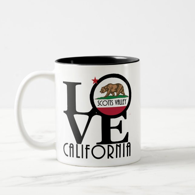 KÄRLEK Scotts Valley California 11oz Två-Tonad Mugg (Vänster)