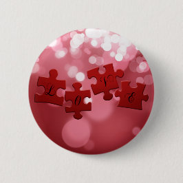 Kärlek Script Puzzle Delar Knapp