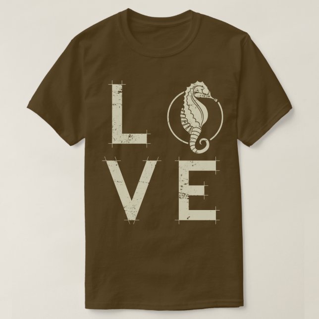 Kärlek Seahorse T Shirt (Design framsida)