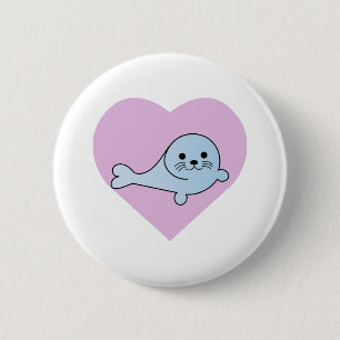 Kärlek Seal Knapp