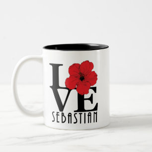 KÄRLEK Sebastian 11oz red hibiscus Två-Tonad Mugg
