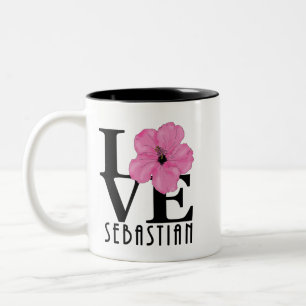 KÄRLEK Sebastian 11oz rosa hibiscus Två-Tonad Mugg