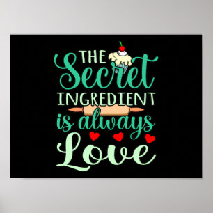 Kärlek Secret Ingredient Romantic Alla hjärtans da Poster