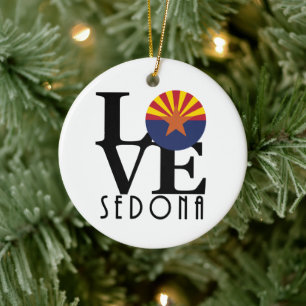 KÄRLEK Sedona Arizona Julgransprydnad Keramik