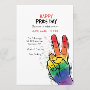 Kärlek segrar gay pridedaginbjudan inbjudningar