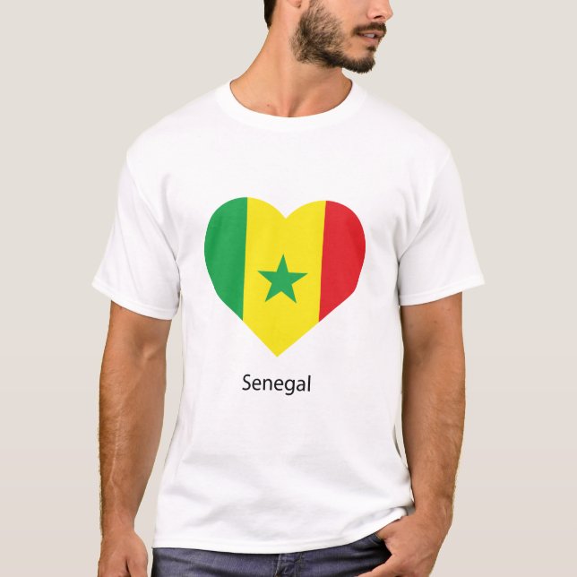 Kärlek Senegal T Shirt (Framsida)