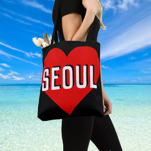 Kärlek Seoul Sydkorea Tygkasse