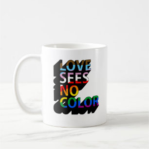 Kärlek ser ingen färg kaffemugg