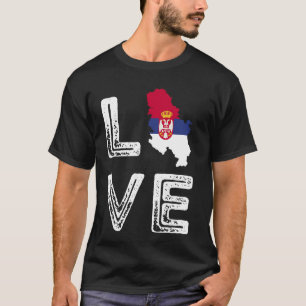 Kärlek Serbiska Flagga-Pridet, Serbiska root Srbij T Shirt