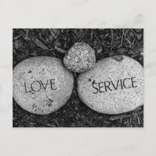 ’Kärlek’ ’Service’ Andlig Religiösa Stones Vykort