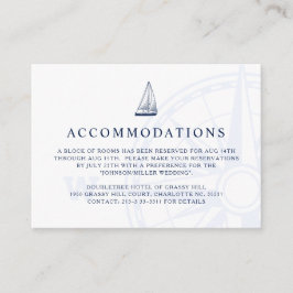 Kärlek Set Sail Nautical Bröllop | Bostäder Tilläggskort