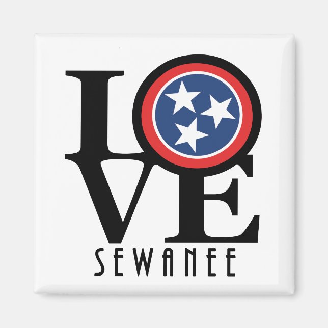KÄRLEK Sewanee Tennessee Magnet (Framsidan)