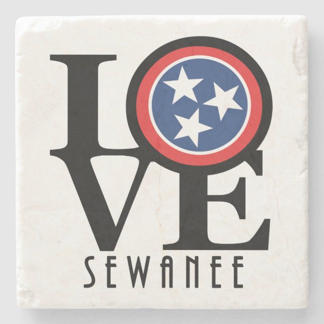 KÄRLEK Sewanee Tennessee Stone Underlägg (Framsidan)