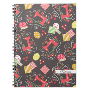 Kärlek Sewing Brown Notebook Anteckningsbok
