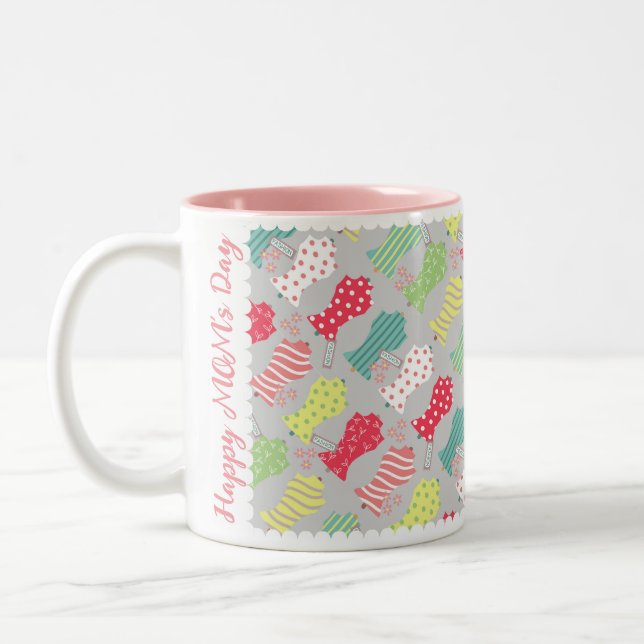 Kärlek Sewing Mannequin Grått Två-Tonad Mugg (Vänster)