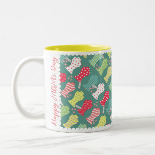 Kärlek Sewing Mannequin Teal Två-Tonad Mugg