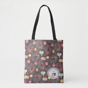 Kärlek Sewing Maskin Brown Tygkasse