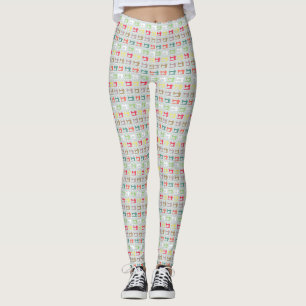 Kärlek Sewing Maskin Grått Leggings