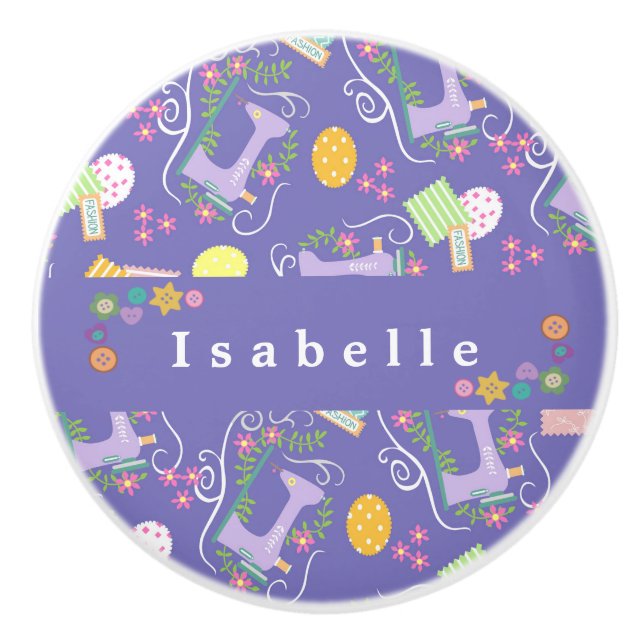 Kärlek Sewing Maskin Lila Knopp (Framsidan)