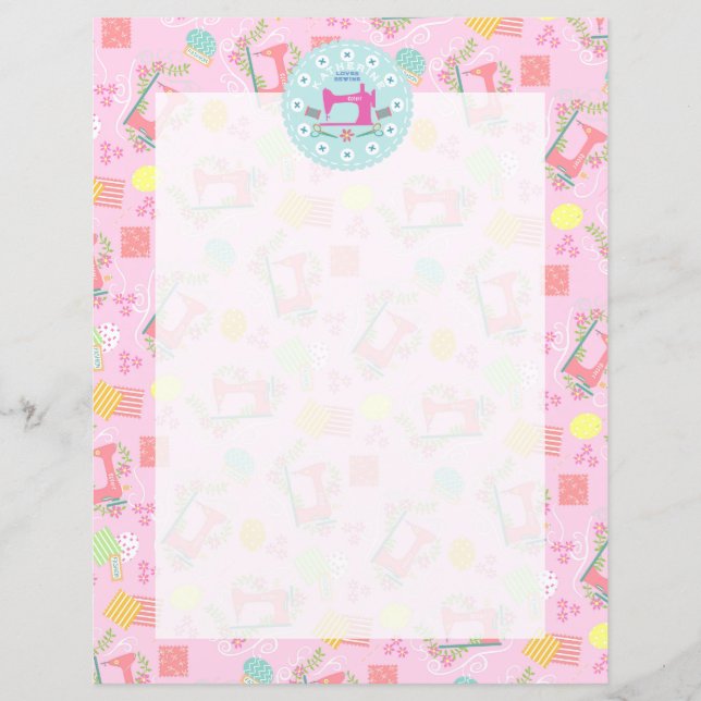 Kärlek Sewing Maskin Rosa (Framsida)