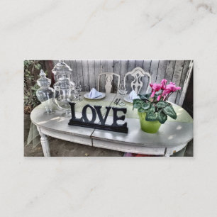 KÄRLEK - Shabby chic utomhusbröllopsmottagning Tilläggskort