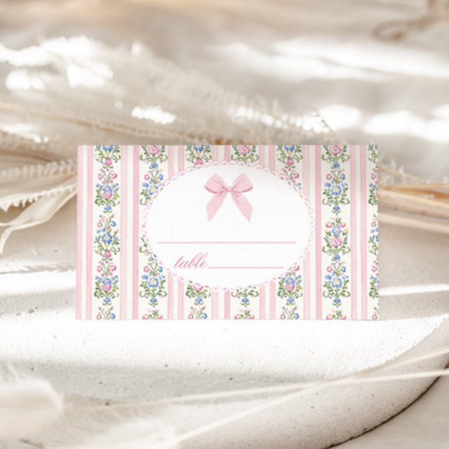 Kärlek Shack Baby Coquette Bow-platskort för Blomm Kort (Skapare uppladdad)