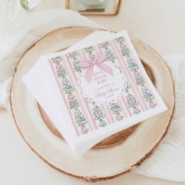 Kärlek Shack Baby Rosa Bow Ro Baby Shower Pappersservett