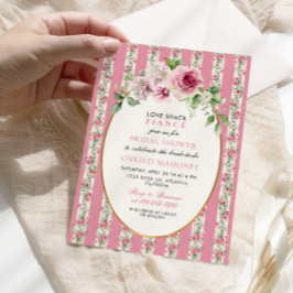Kärlek Shack Fiance Rosa Garden Möhippa Inbjudningar