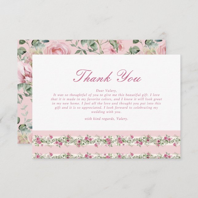 Kärlek Shack Fiance Rosa Möhippa Tack Kort (Fram/baksida)