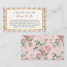 Kärlek Shack Fiance Tea Party Möhippa Recipe Tilläggskort