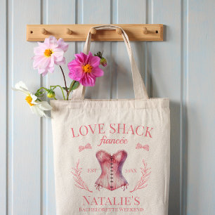 Kärlek Shack Fiancee Coquette Girly Bow Bacheloret Tygkasse