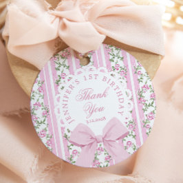 Kärlek Shack Finare En Blommigt Coquette Bow Birth Gåvor Etiketter
