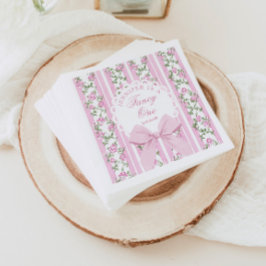 Kärlek Shack Finare One Coquette Bow 1:a födelseda Pappersservett