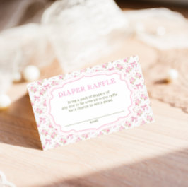 Kärlek Shack Rosa Baby Shower Raffle Biljett Tilläggskort