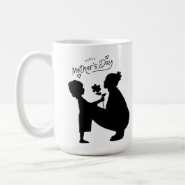 "Kärlek Shadows - Heartfilt Mor's Day Art" Kaffemugg