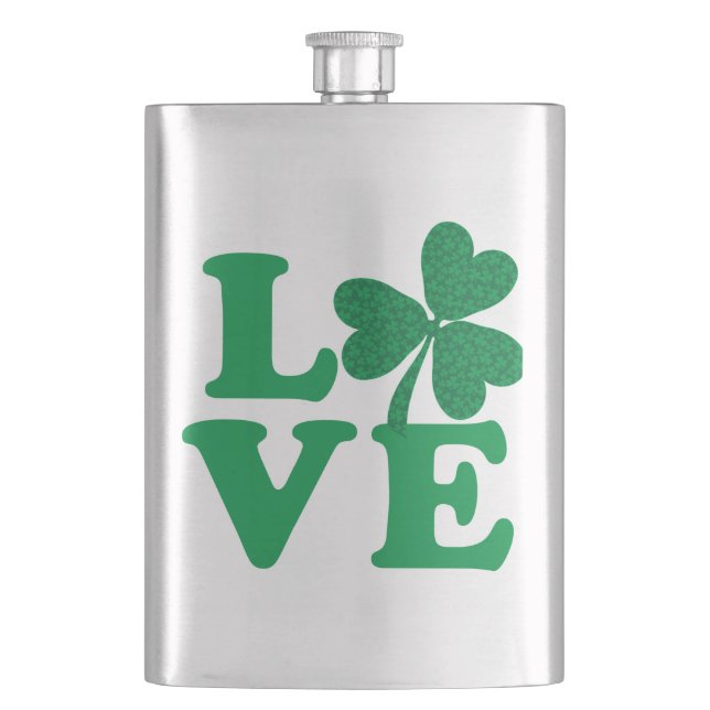 Kärlek-Shamrock Fickplunta (Framsidan)