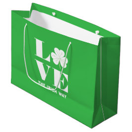 Kärlek Shamrock Klöver Irish Grönt White Anpassnin