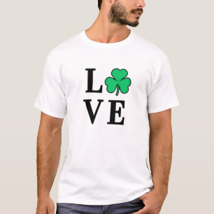 KÄRLEK Shamrock Klöver Irish Pride St patrick's da T Shirt