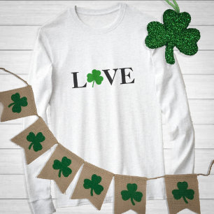 Kärlek Shamrock St. Patrick's Day T Shirt