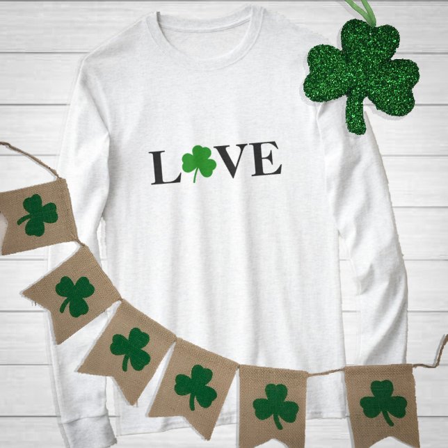 Kärlek Shamrock St. Patrick's Day T Shirt (Skapare uppladdad)